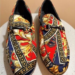 ASOS Red and Blue Patterned Loafers